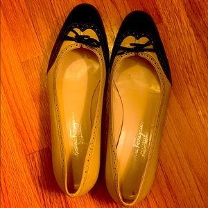 Ferragamo shoes 10M black/cream